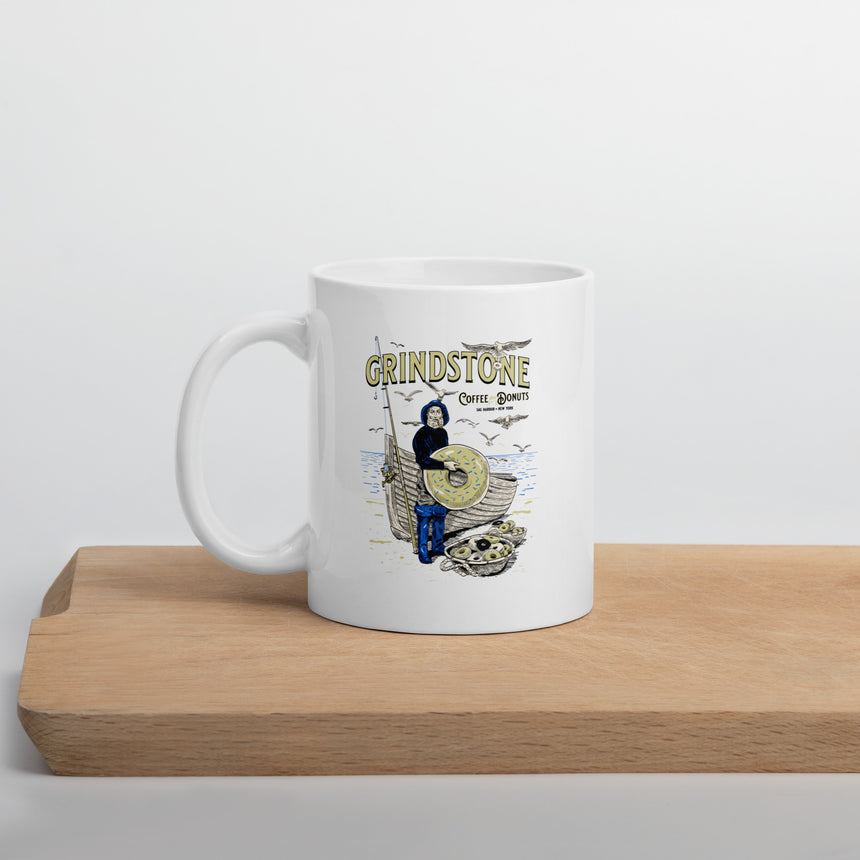 White glossy mug