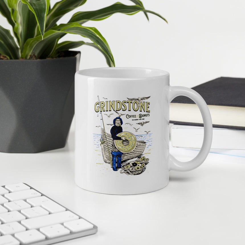 White glossy mug