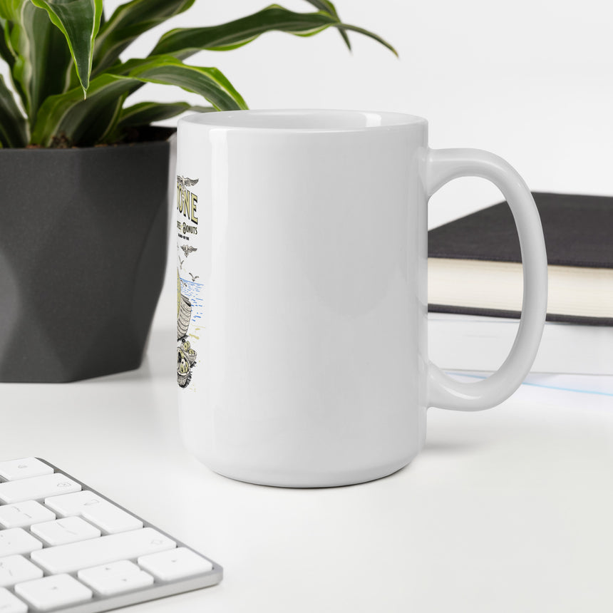 White glossy mug