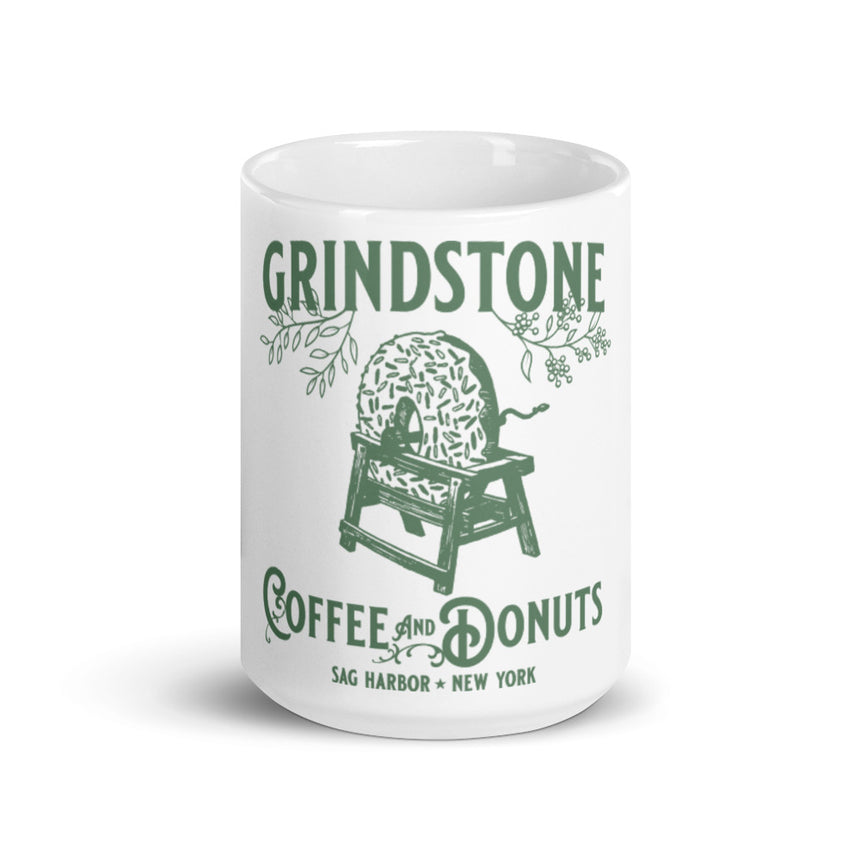 Grindstone White Ceramic Logo Mug