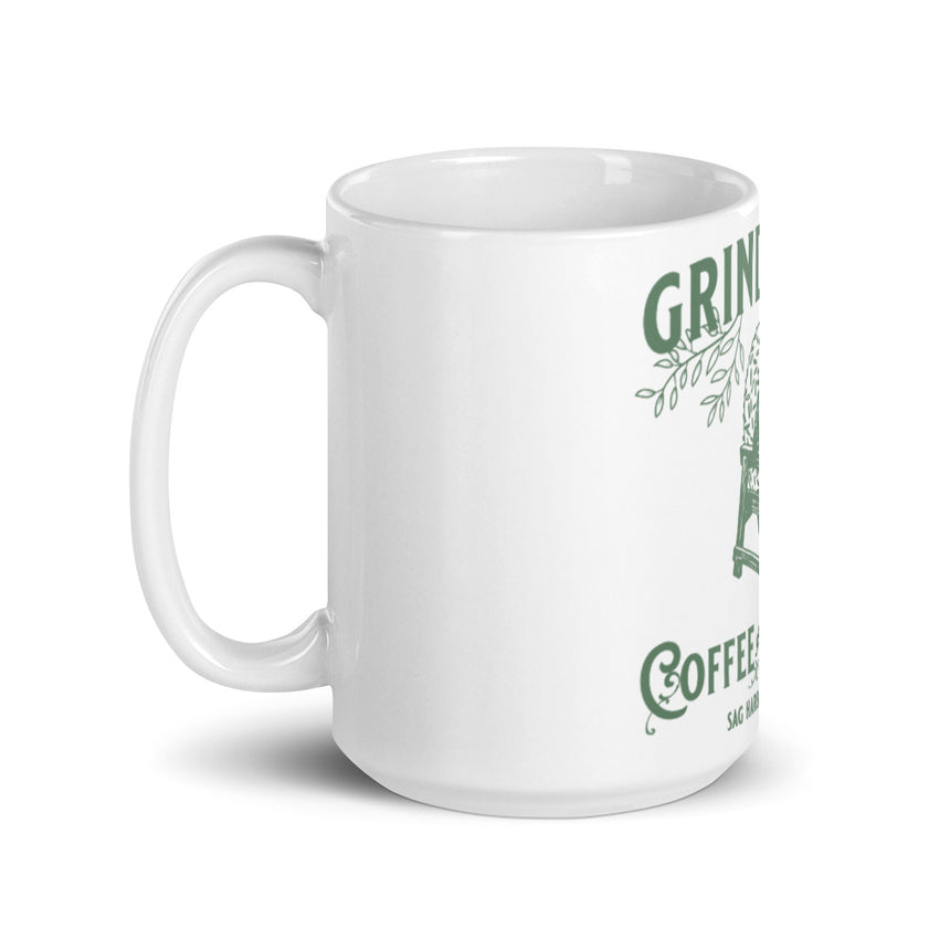 Grindstone White Ceramic Logo Mug